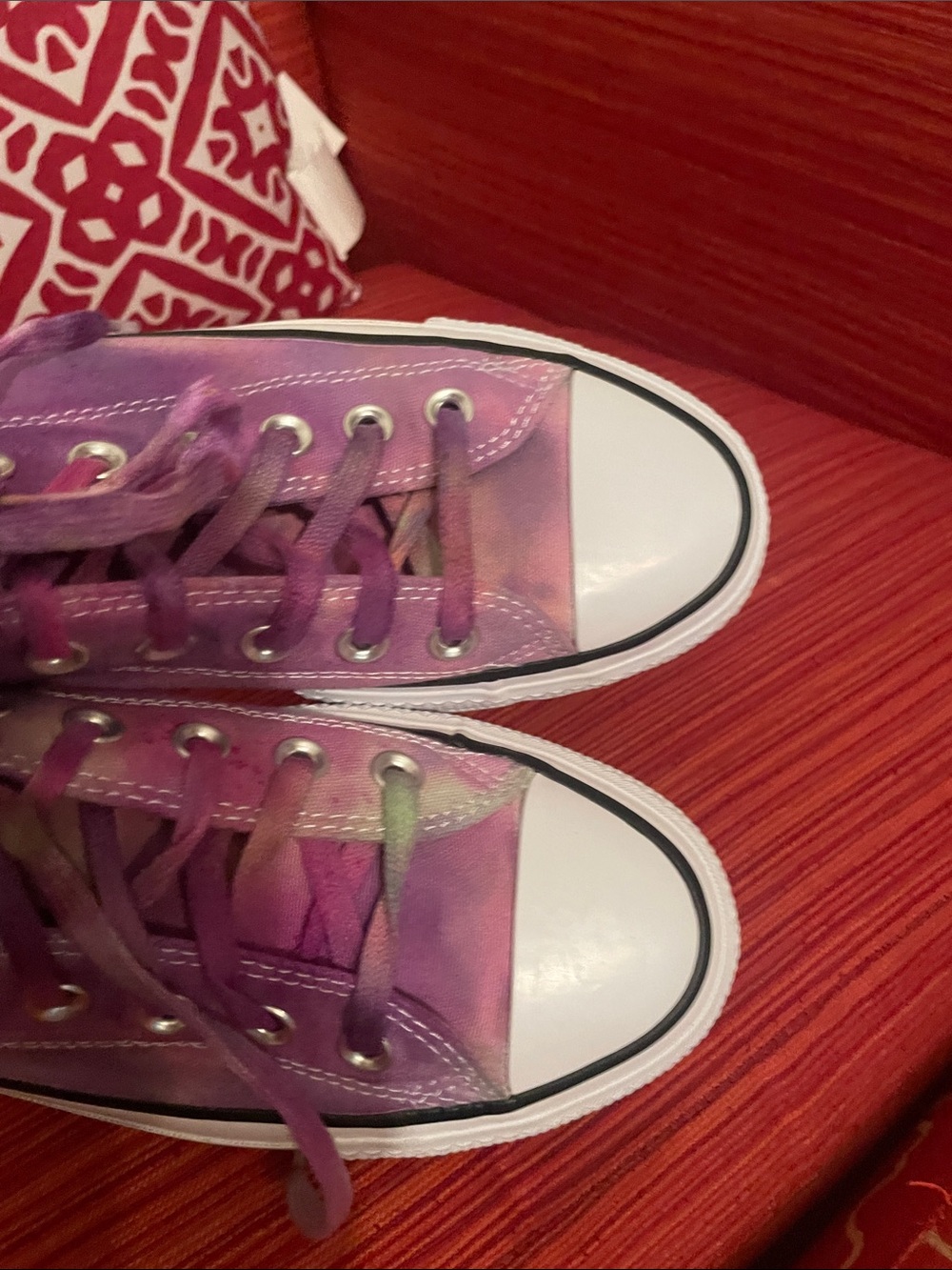 Purple Tie-Dye Low-Top Canvas sneakers - Picture 13 of 17